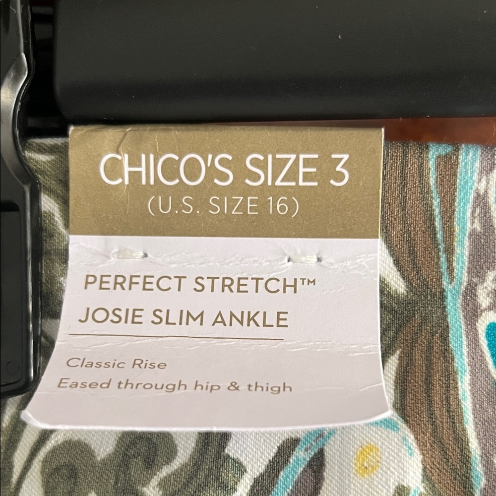 Chico's Vibrant Paisley Ankle Pants - Picture 3 of 5
